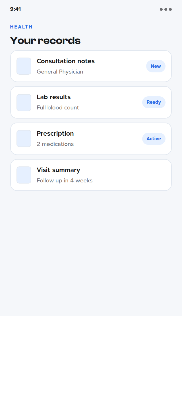 Sema Life app: secure personal health records
